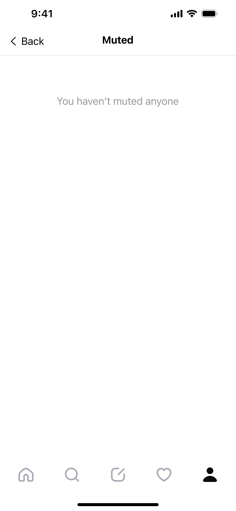 Muted: you haven't muted anyone.