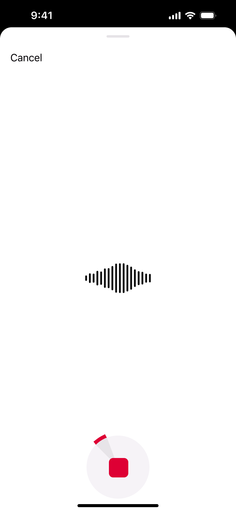 Voice note recording continued.