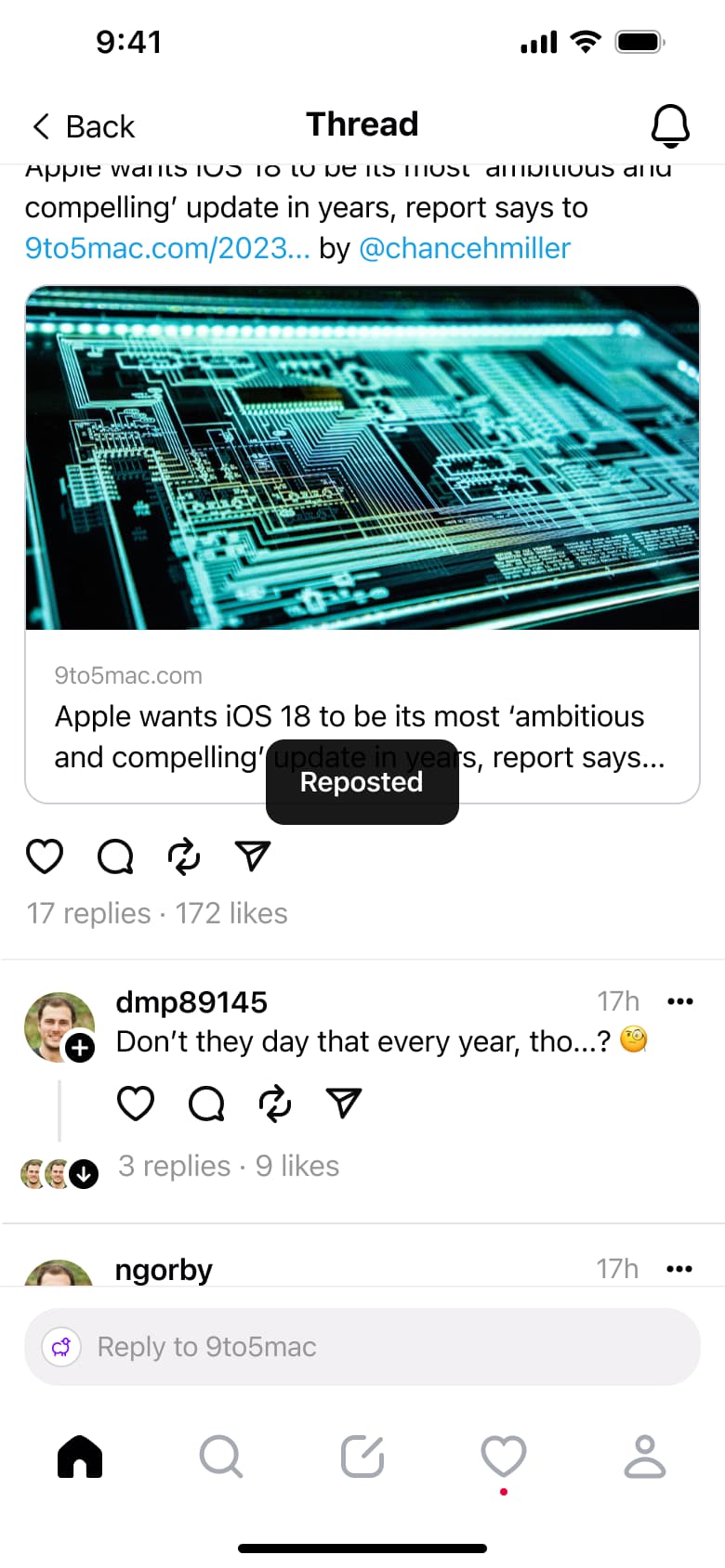 Reposted confirmation on the thread.