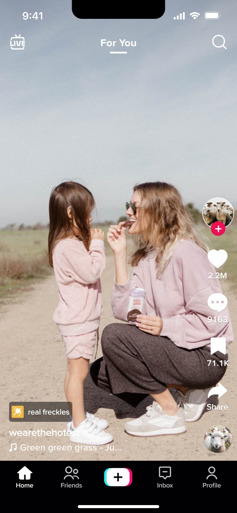 Feed video with product tag chip.