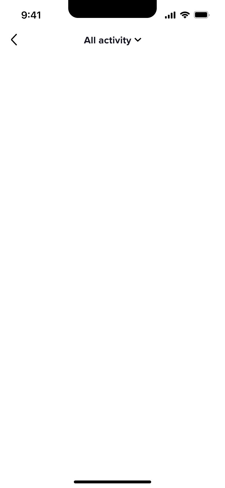 All activity empty list.