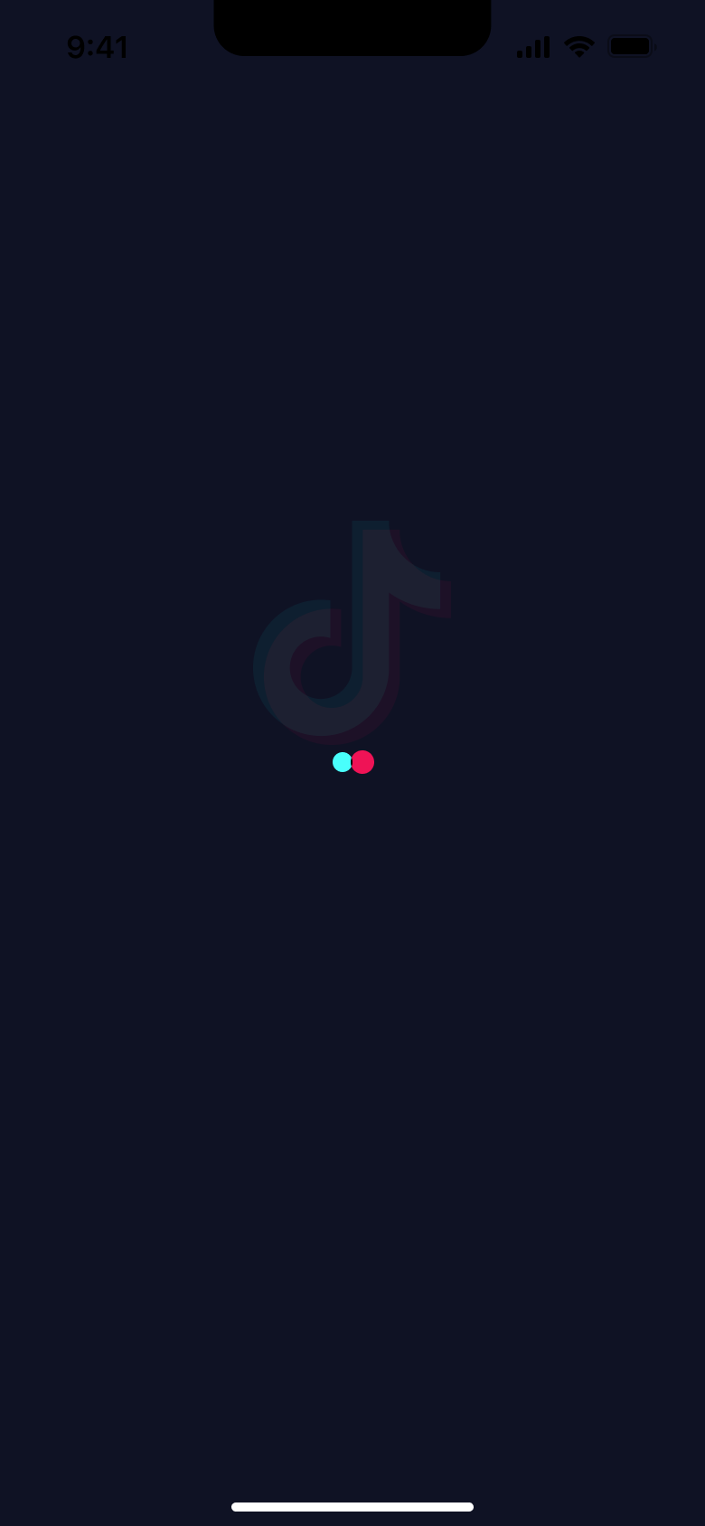 Live stream loading with faded logo.