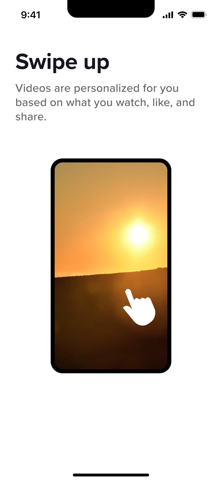 TikTok flow, step 1: onboarding 3