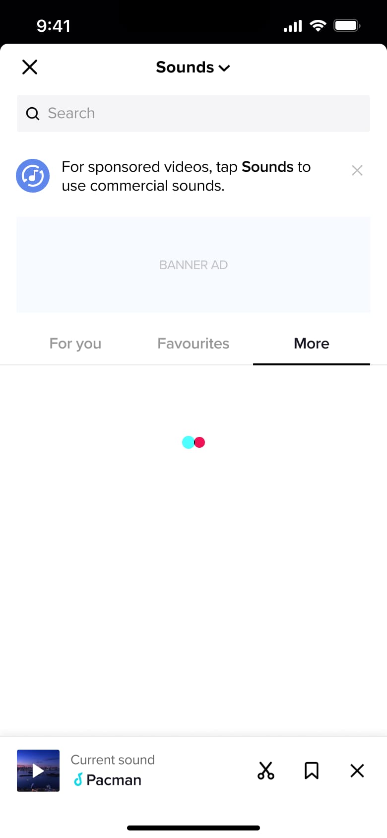 More sounds tab loading.
