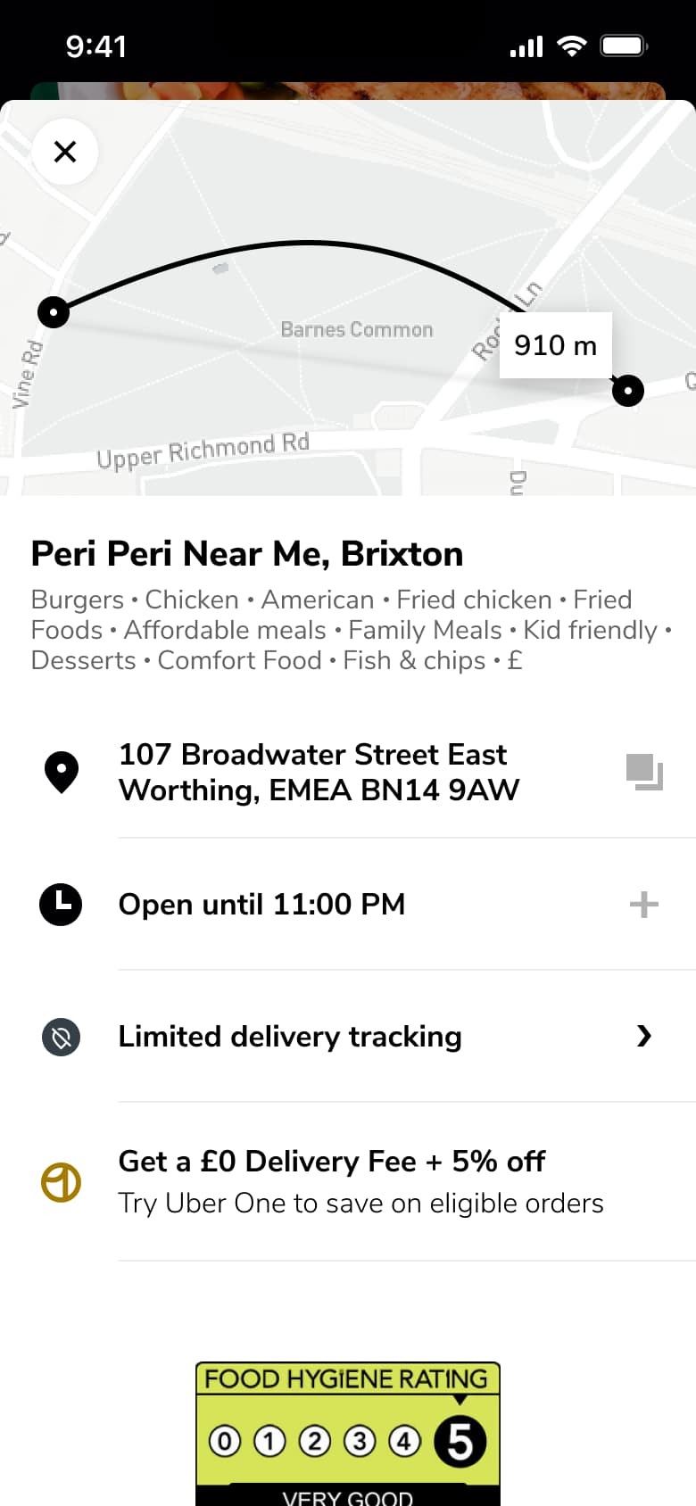 Store information: map, address, hours, delivery tracking and membership offer.
