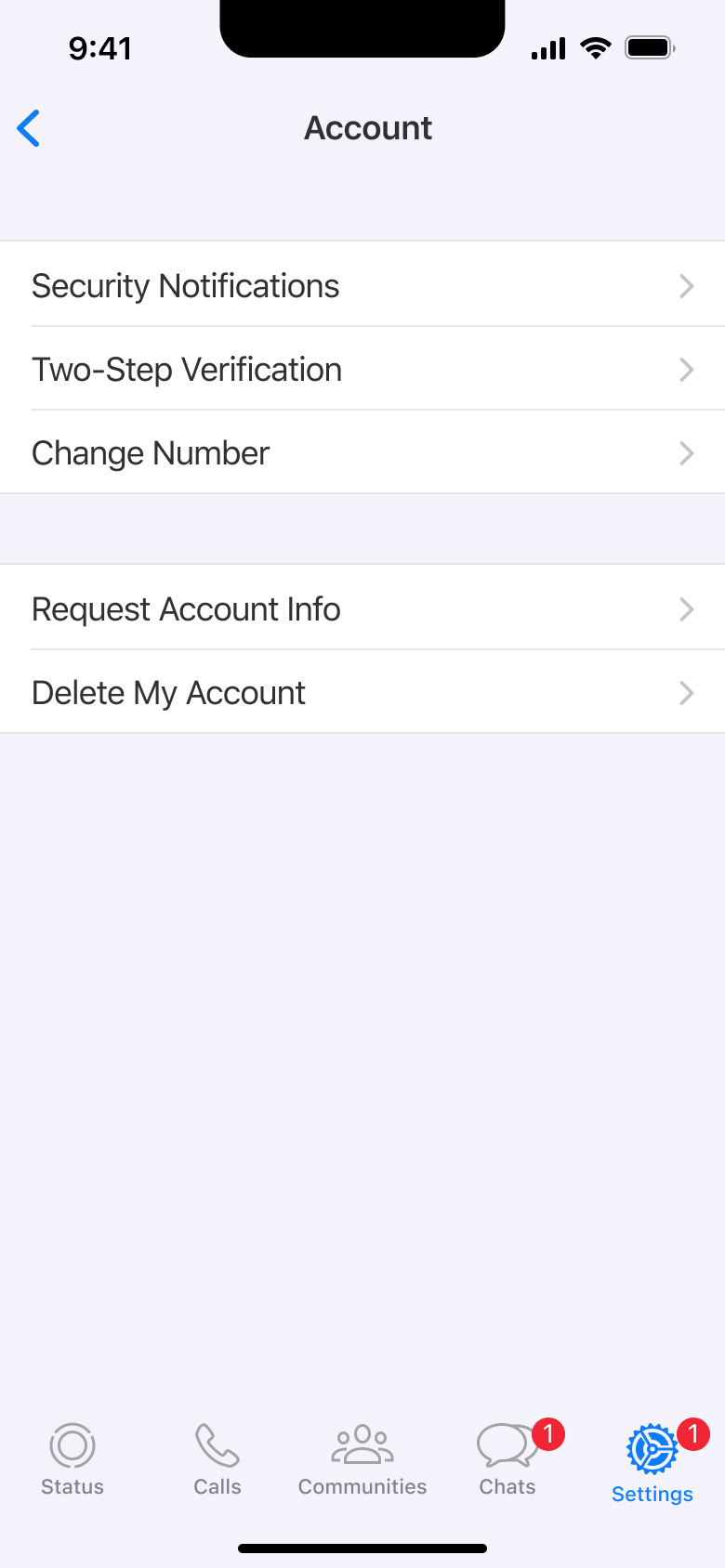 WhatsApp flow, step 1: settings 10