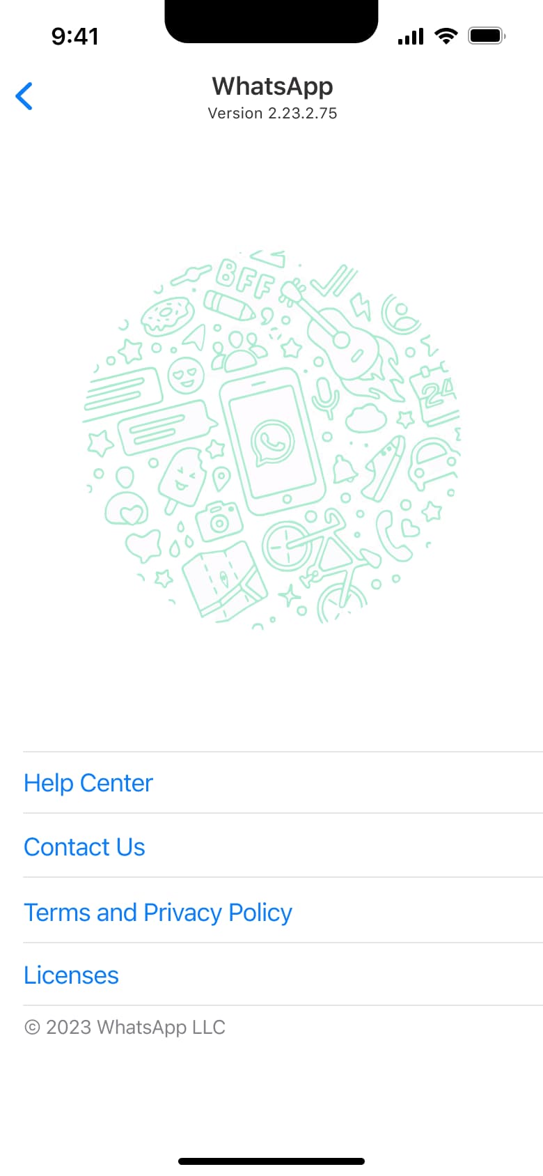 Help: help centre, contact, terms and licences.
