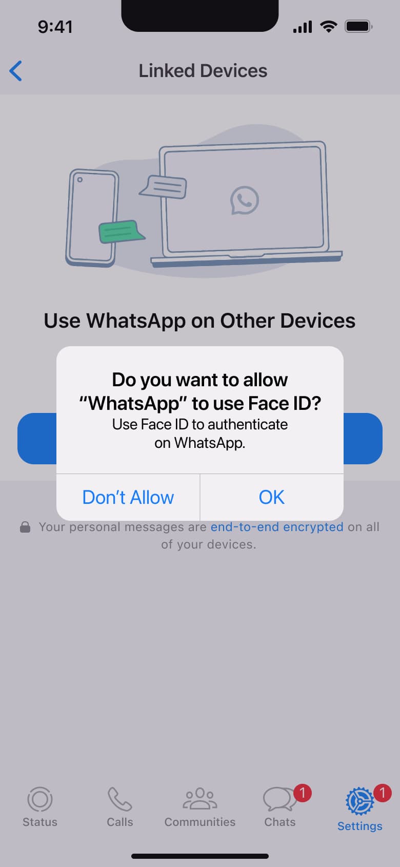 Allow face recognition system alert.