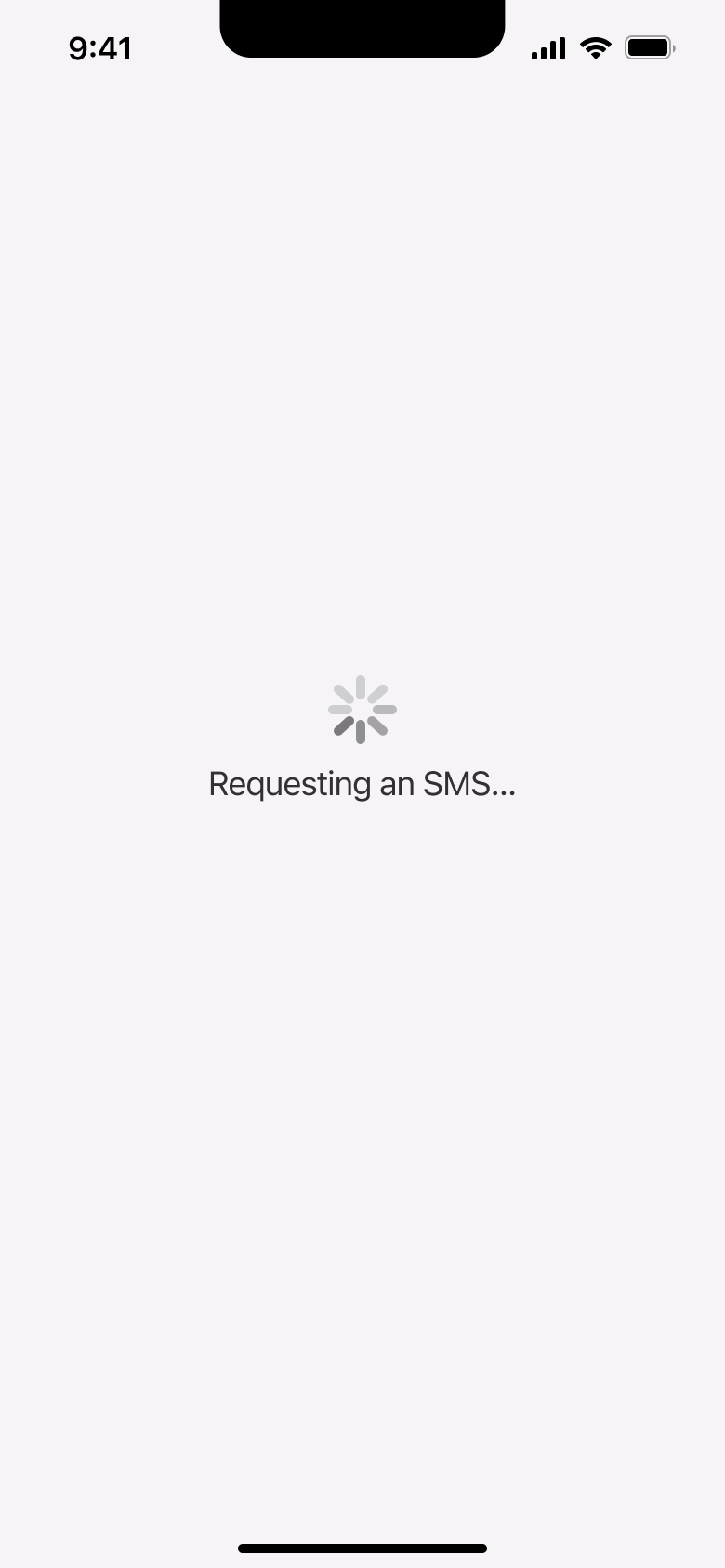 Requesting an SMS spinner.