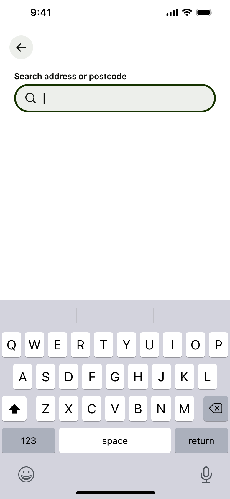 Address search focused.