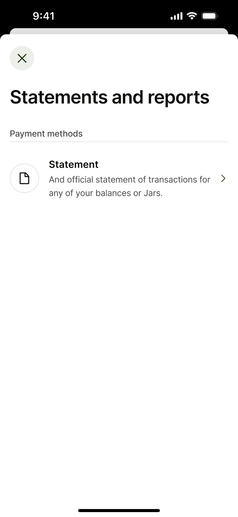 Statements and reports: official statement option.