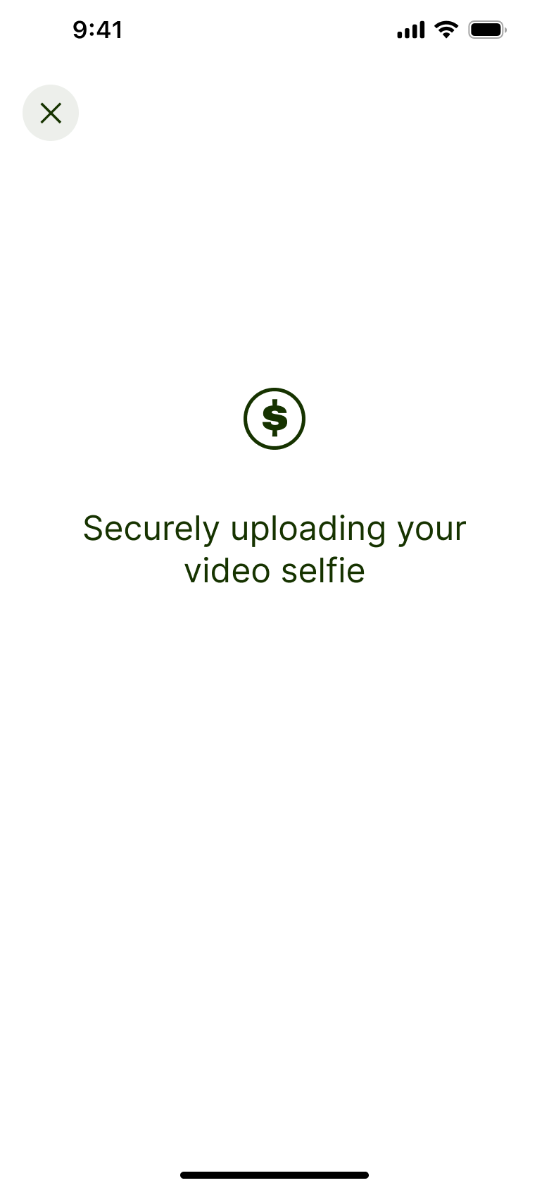 Securely uploading your video selfie.